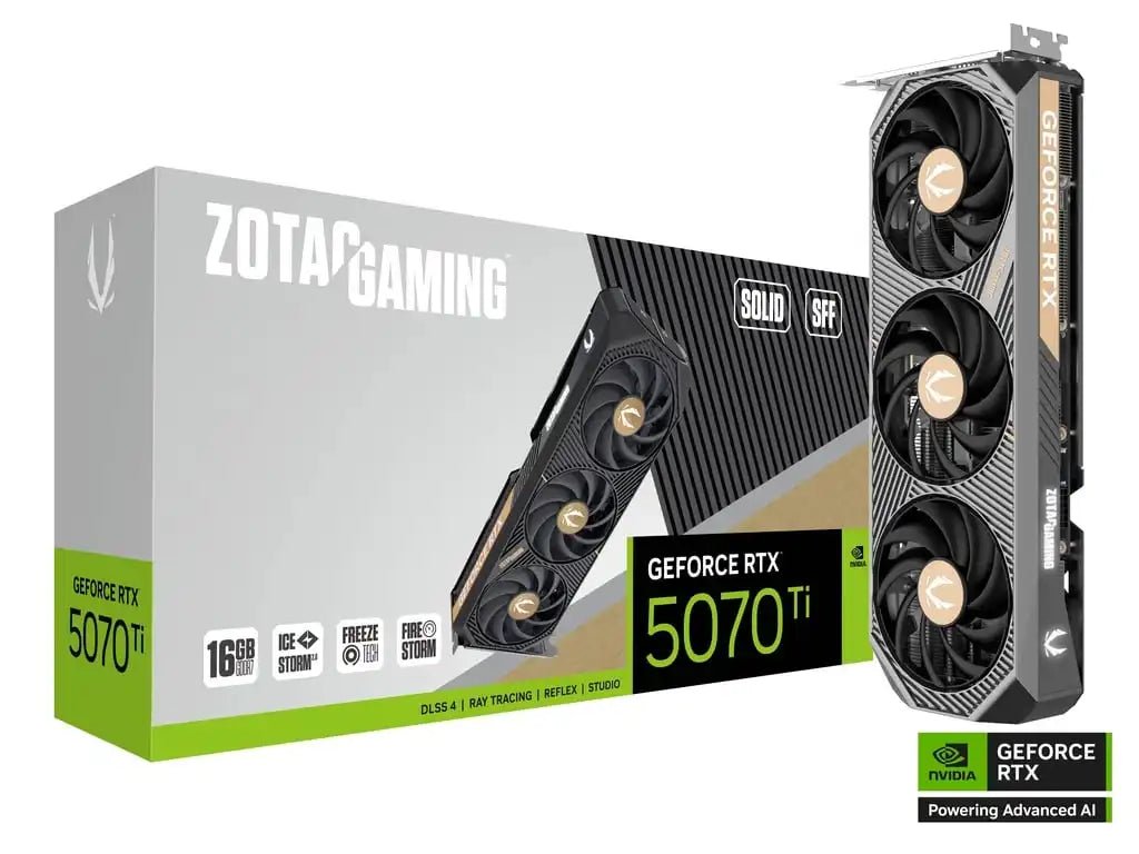 ZOTAC GAMING GeForce RTX 5070 Ti SFF Graphics Card | ZT - B50710D3 - 10P - Vektra Computers LLC ZOTAC GAMING GeForce RTX 5070 Ti SFF Graphics Card | ZT - B50710D3 - 10P - Vektra Computers LLC